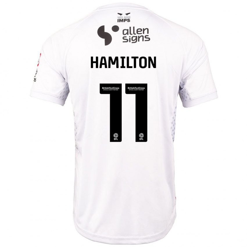 Niño Camiseta Ethan Hamilton #11 Rojo Blanco 2ª Equipación 2024/25 La Camisa