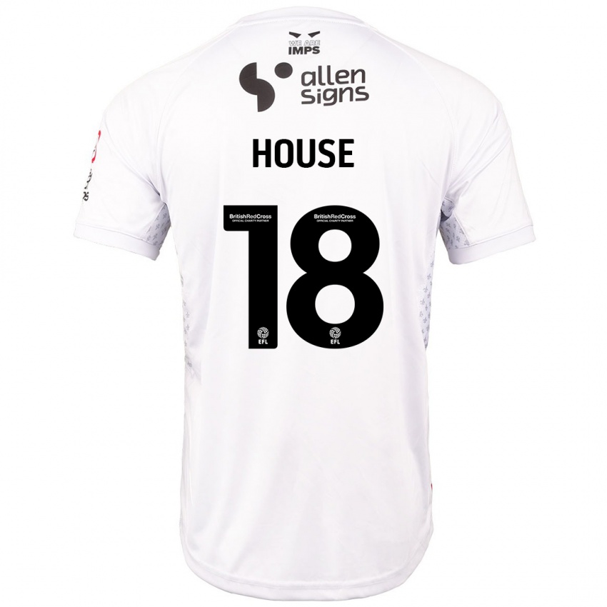 Niño Camiseta Ben House #18 Rojo Blanco 2ª Equipación 2024/25 La Camisa