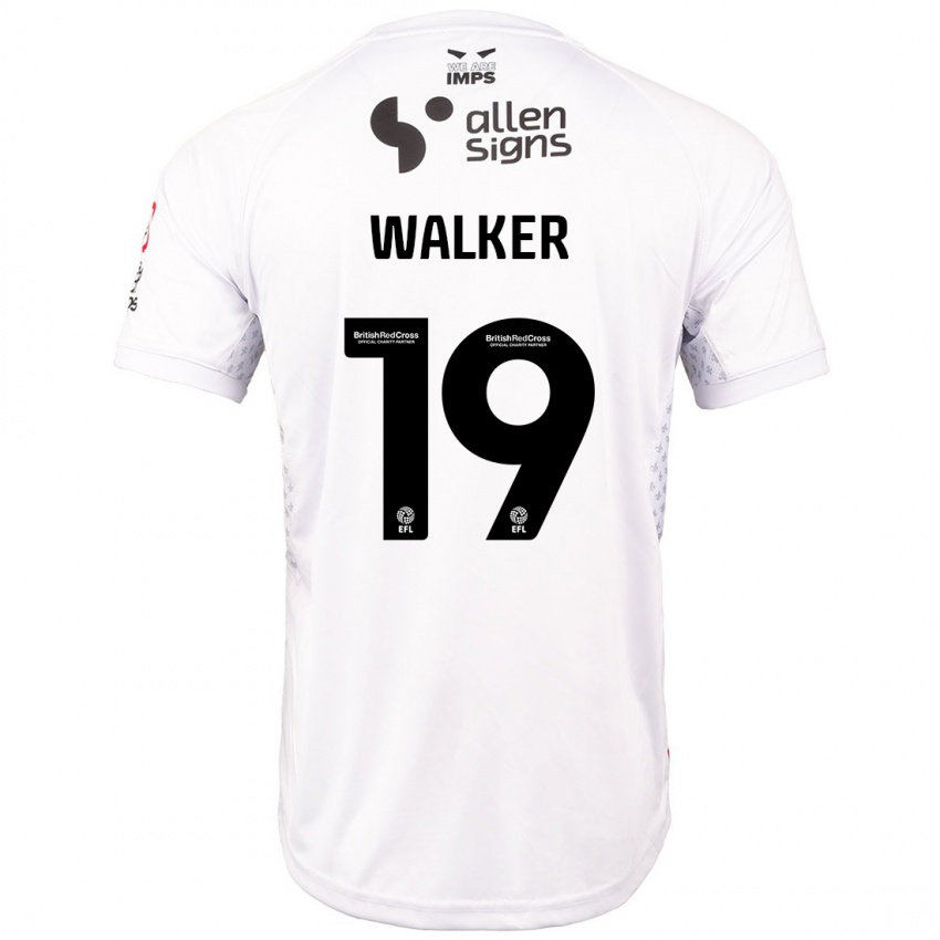 Niño Camiseta Tyler Walker #19 Rojo Blanco 2ª Equipación 2024/25 La Camisa