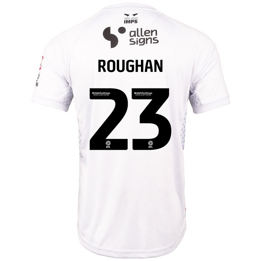 Niño Camiseta Sean Roughan #23 Rojo Blanco 2ª Equipación 2024/25 La Camisa