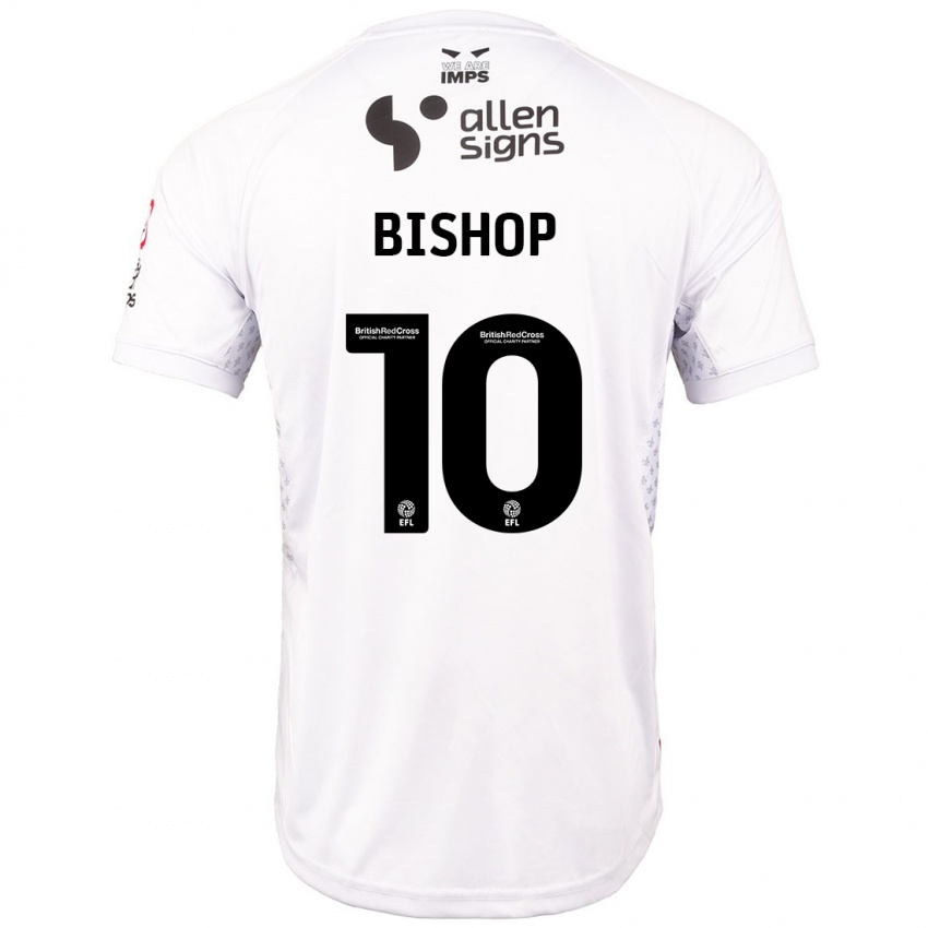 Niño Camiseta Teddy Bishop #10 Rojo Blanco 2ª Equipación 2024/25 La Camisa