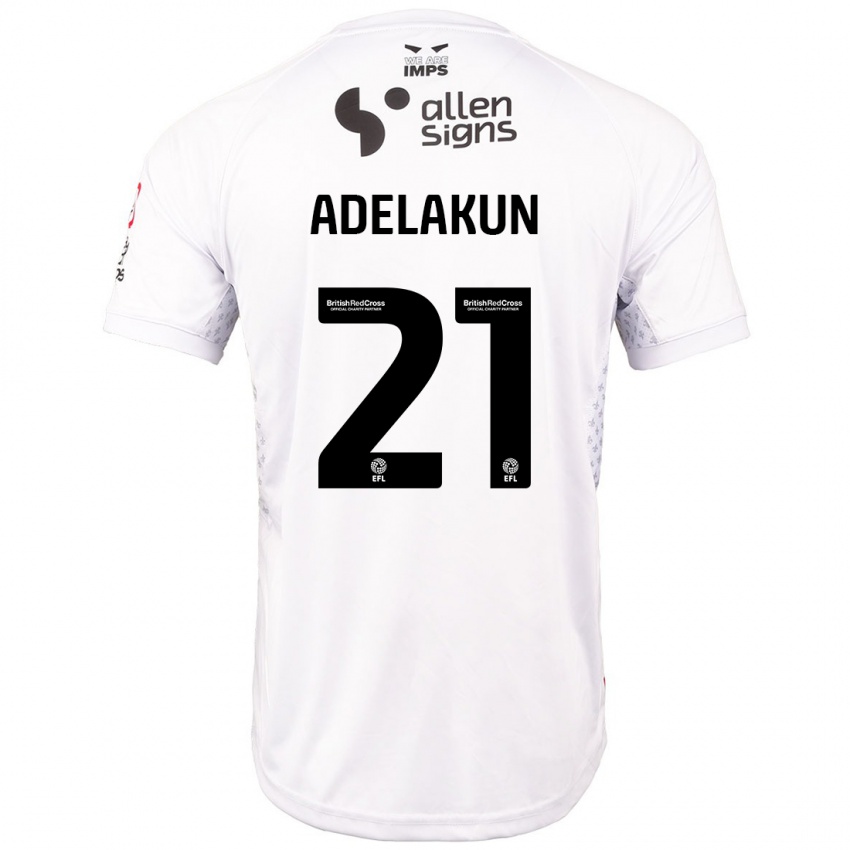 Niño Camiseta Hakeeb Adelakun #21 Rojo Blanco 2ª Equipación 2024/25 La Camisa