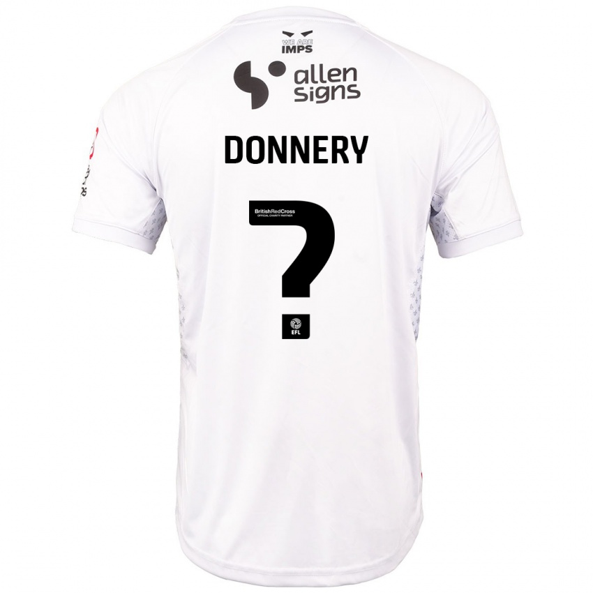 Niño Camiseta Julian Donnery #0 Rojo Blanco 2ª Equipación 2024/25 La Camisa