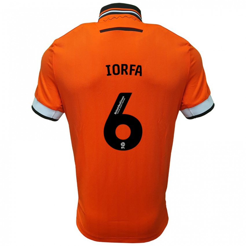 Niño Camiseta Dominic Iorfa #6 Naranja Blanco 2ª Equipación 2024/25 La Camisa