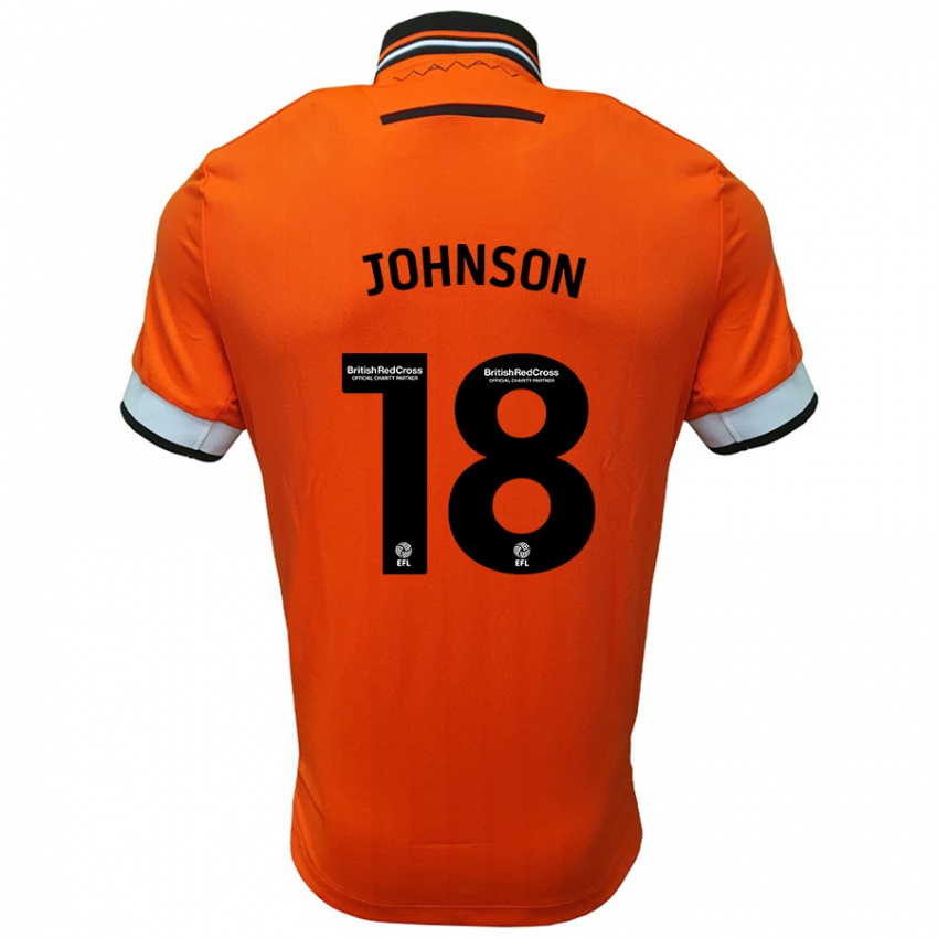 Niño Camiseta Marvin Johnson #18 Naranja Blanco 2ª Equipación 2024/25 La Camisa