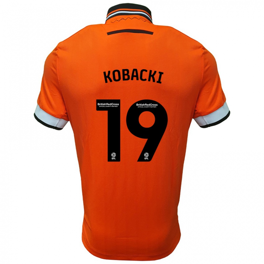 Niño Camiseta Olaf Kobacki #19 Naranja Blanco 2ª Equipación 2024/25 La Camisa