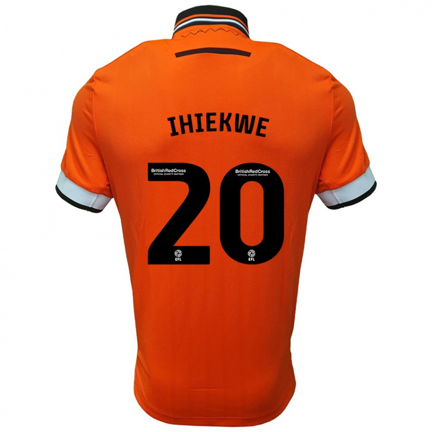 Niño Camiseta Michael Ihiekwe #20 Naranja Blanco 2ª Equipación 2024/25 La Camisa