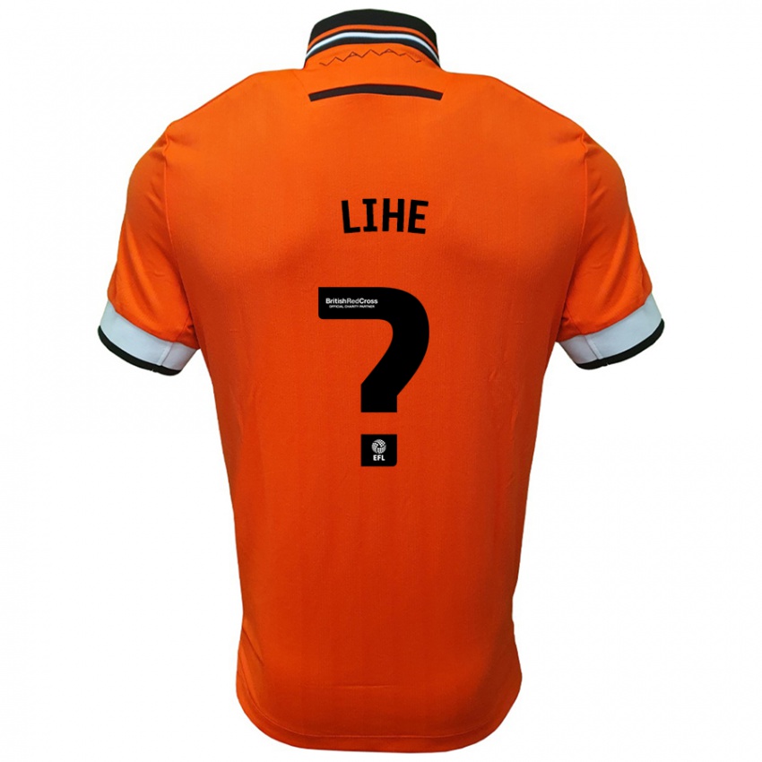 Niño Camiseta Harris Lihe #0 Naranja Blanco 2ª Equipación 2024/25 La Camisa