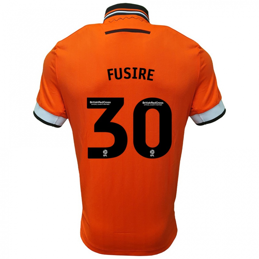 Niño Camiseta Sean Fusire #30 Naranja Blanco 2ª Equipación 2024/25 La Camisa