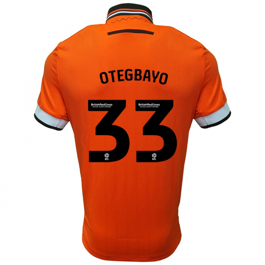 Niño Camiseta Gabriel Otegbayo #33 Naranja Blanco 2ª Equipación 2024/25 La Camisa