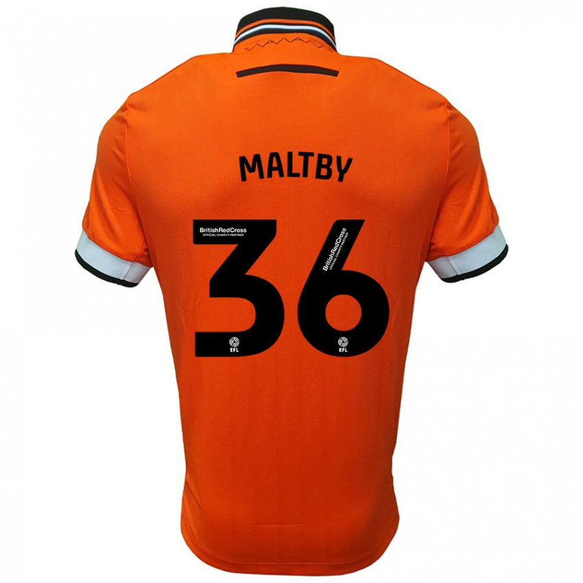 Niño Camiseta Mackenzie Maltby #36 Naranja Blanco 2ª Equipación 2024/25 La Camisa