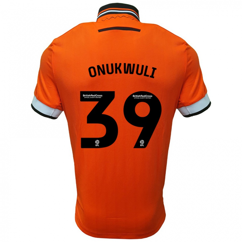 Niño Camiseta Favour Onukwuli #39 Naranja Blanco 2ª Equipación 2024/25 La Camisa