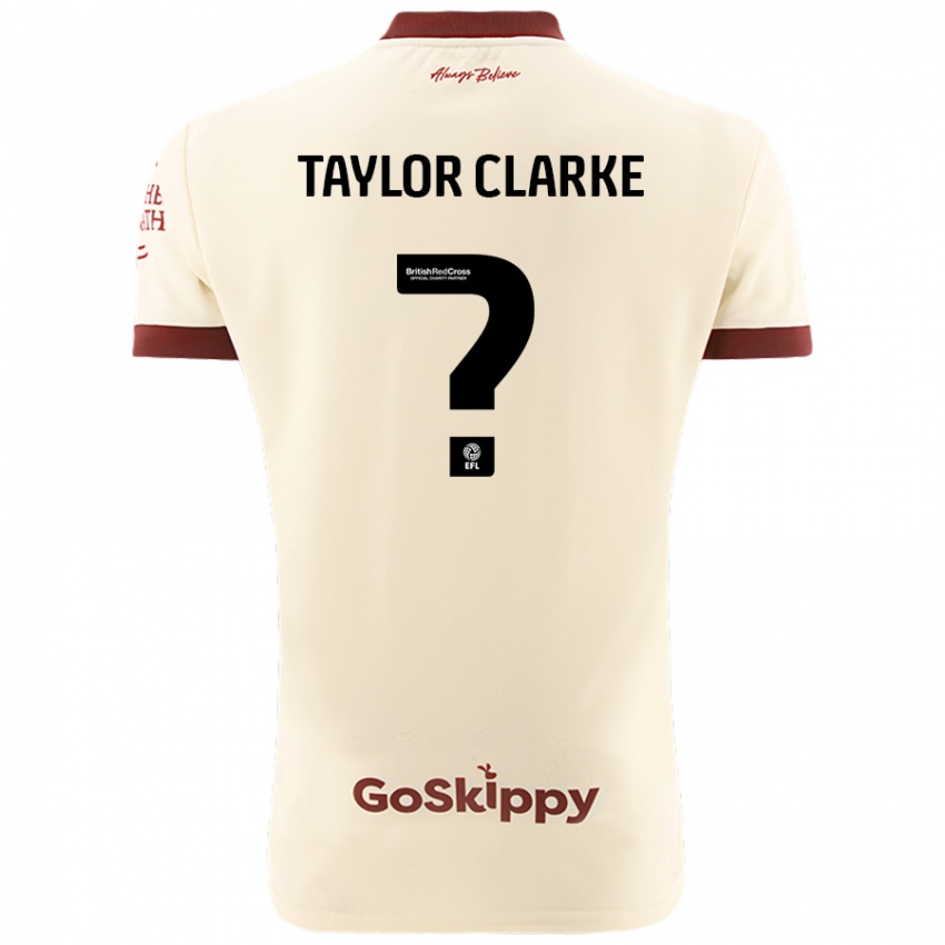 Niño Camiseta Omar Taylor-Clarke #0 Crema Blanco 2ª Equipación 2024/25 La Camisa