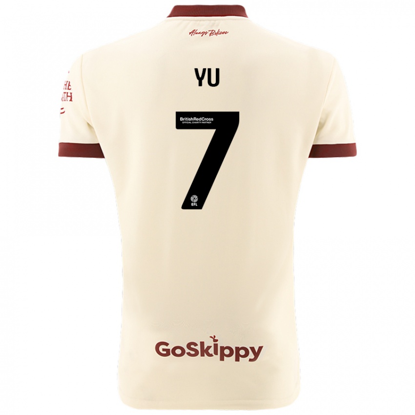 Niño Camiseta Yu Hirakawa #7 Crema Blanco 2ª Equipación 2024/25 La Camisa