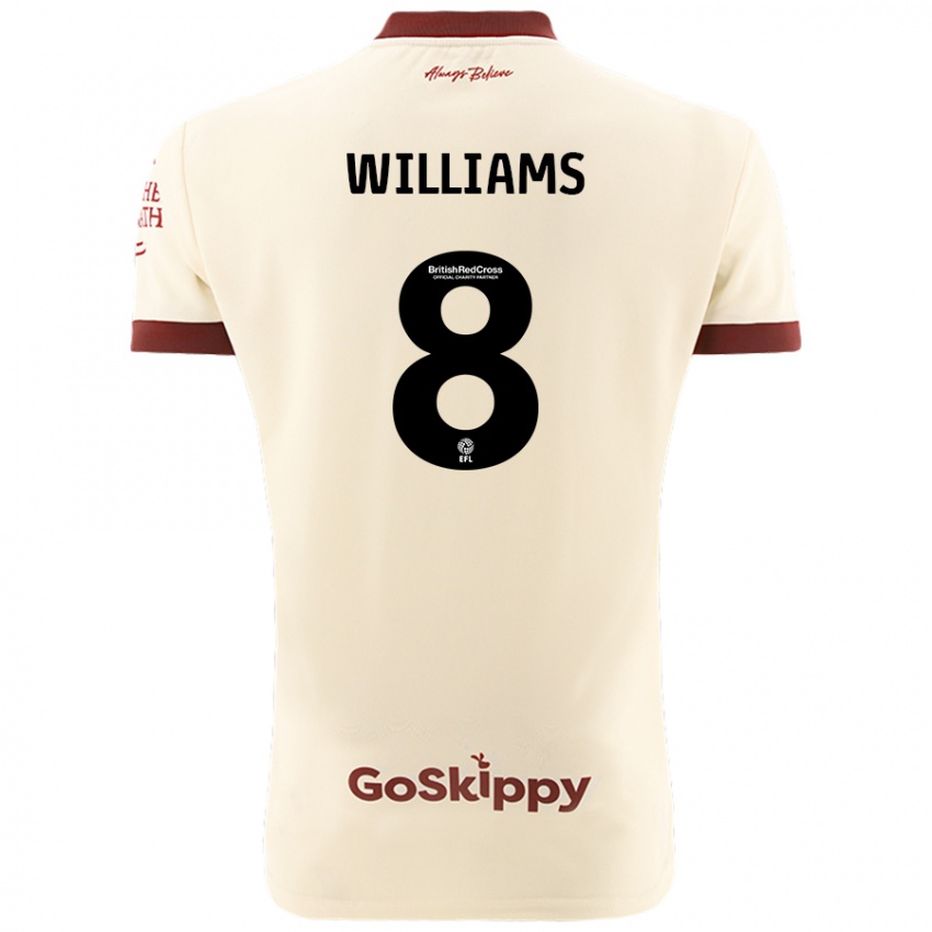 Niño Camiseta Joe Williams #8 Crema Blanco 2ª Equipación 2024/25 La Camisa