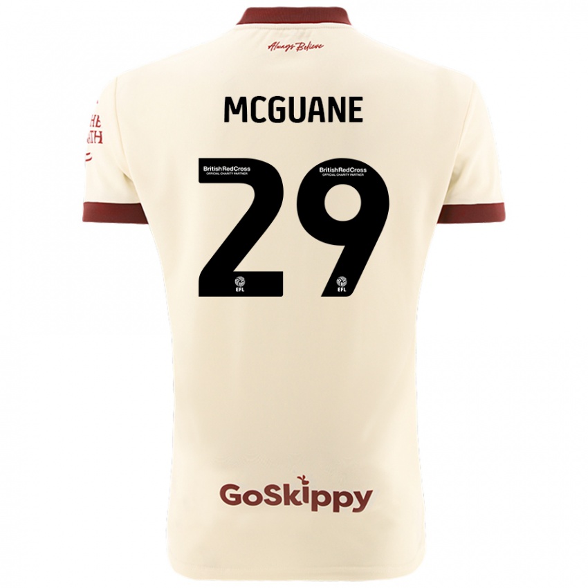 Niño Camiseta Marcus Mcguane #29 Crema Blanco 2ª Equipación 2024/25 La Camisa