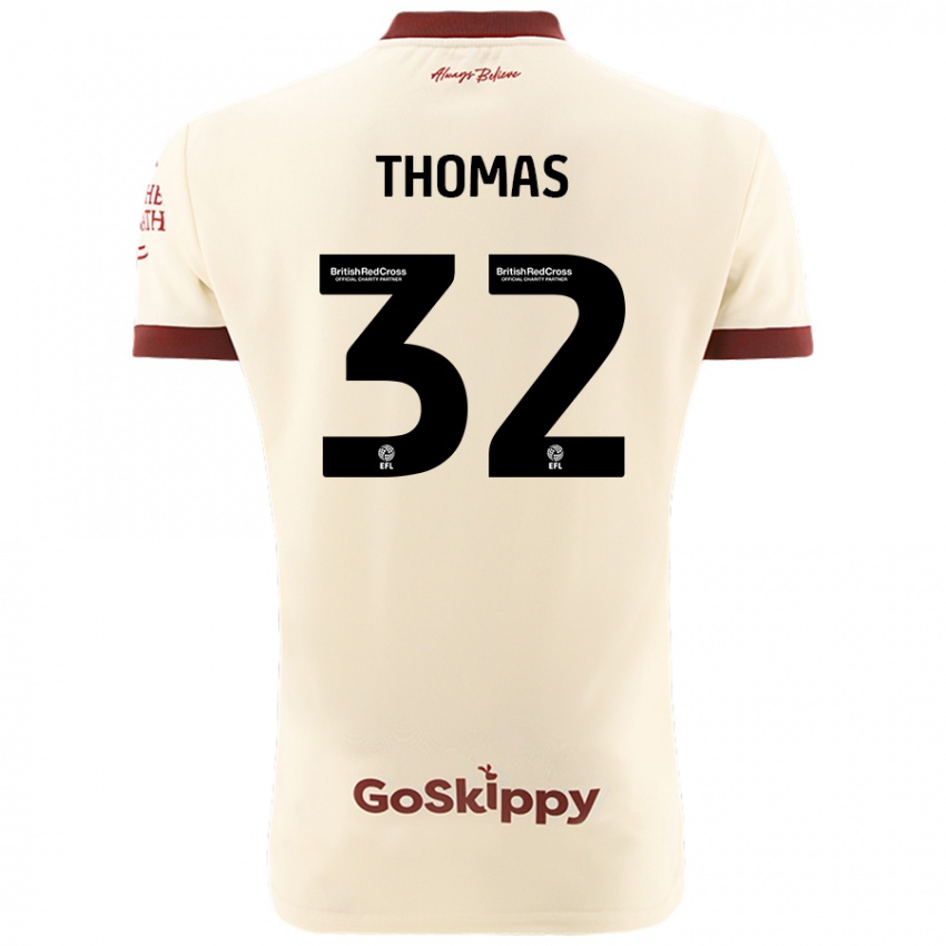 Niño Camiseta Lewis Thomas #32 Crema Blanco 2ª Equipación 2024/25 La Camisa