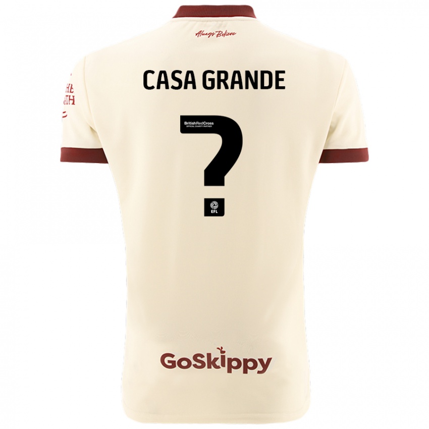 Niño Camiseta Josey Casa-Grande #0 Crema Blanco 2ª Equipación 2024/25 La Camisa