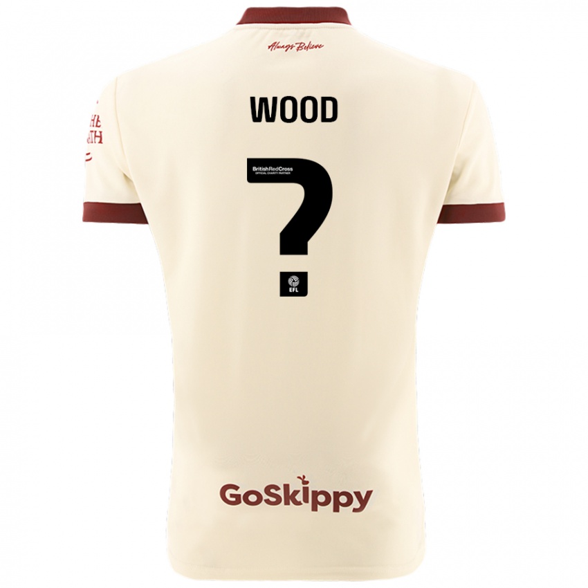 Niño Camiseta Callum Wood #0 Crema Blanco 2ª Equipación 2024/25 La Camisa