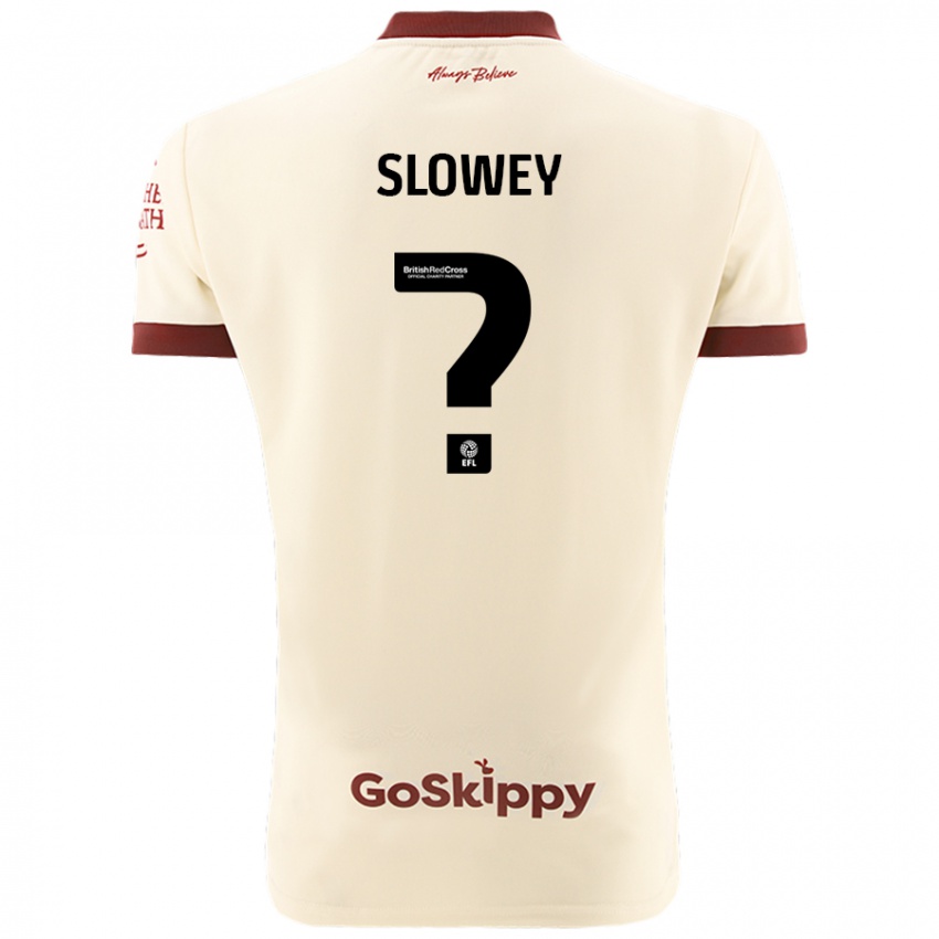 Niño Camiseta Josh Campbell-Slowey #0 Crema Blanco 2ª Equipación 2024/25 La Camisa