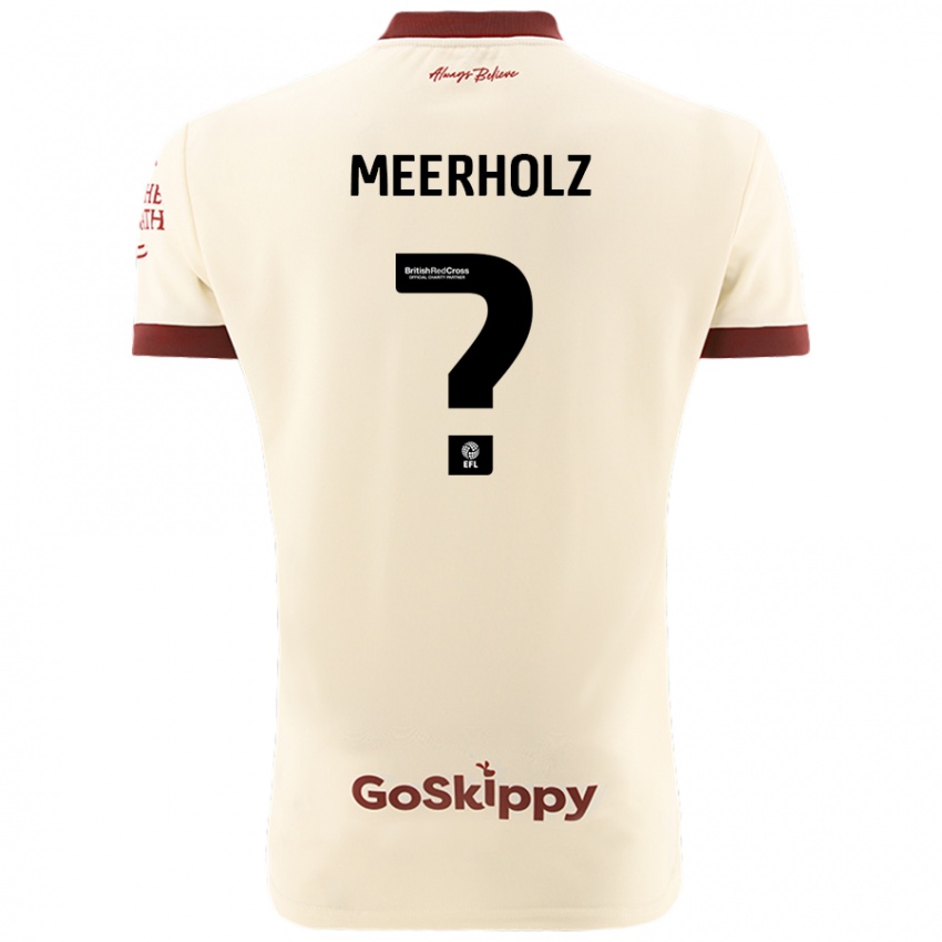 Niño Camiseta Jed Meerholz #0 Crema Blanco 2ª Equipación 2024/25 La Camisa