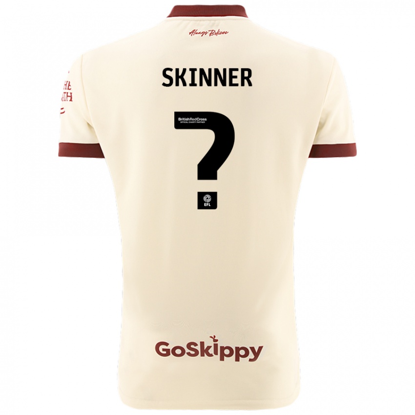 Niño Camiseta Luke Skinner #0 Crema Blanco 2ª Equipación 2024/25 La Camisa