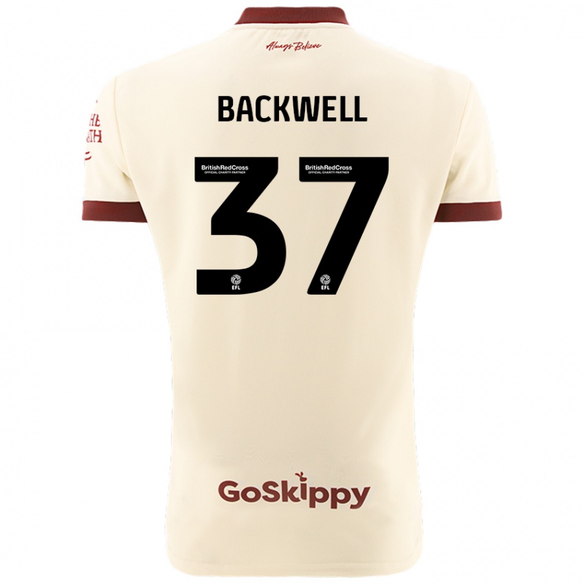 Niño Camiseta Tommy Backwell #37 Crema Blanco 2ª Equipación 2024/25 La Camisa