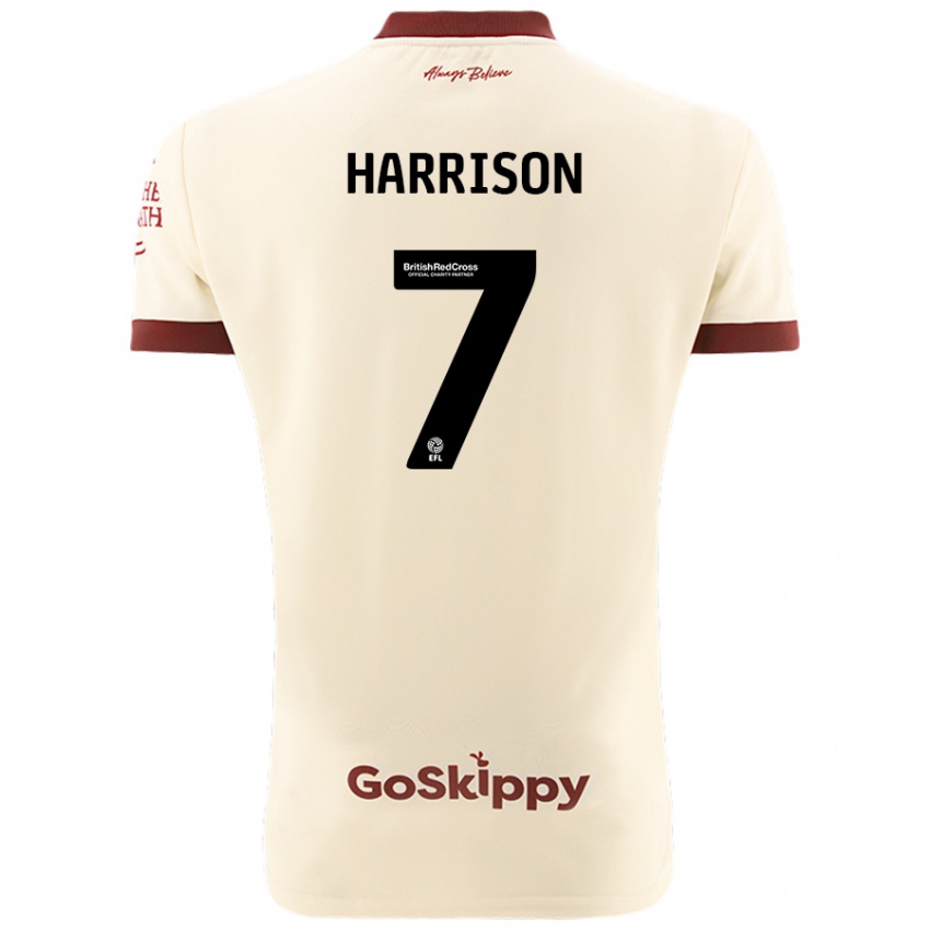 Niño Camiseta Abi Harrison #7 Crema Blanco 2ª Equipación 2024/25 La Camisa