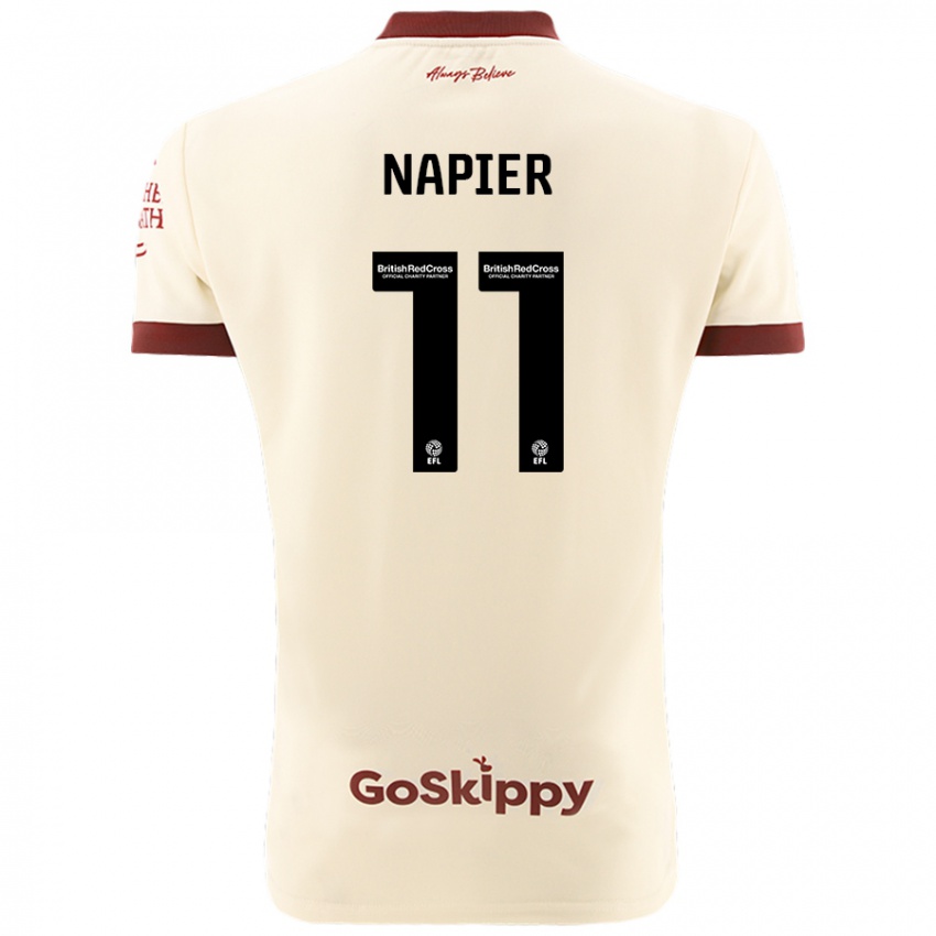 Niño Camiseta Jamie-Lee Napier #11 Crema Blanco 2ª Equipación 2024/25 La Camisa