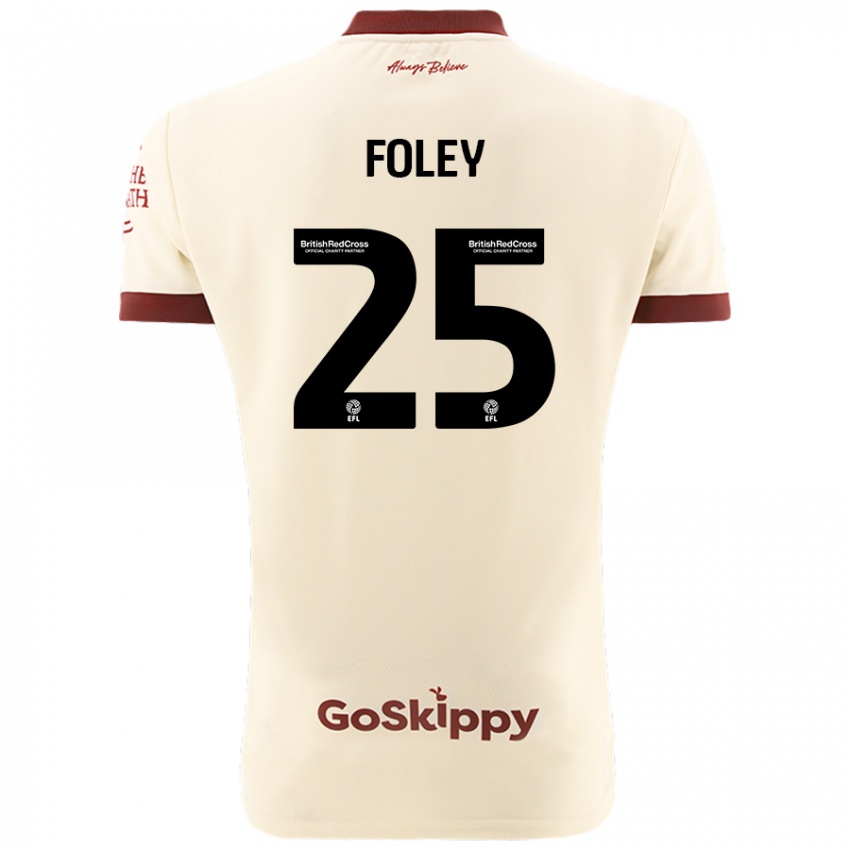 Niño Camiseta Erin Foley #25 Crema Blanco 2ª Equipación 2024/25 La Camisa