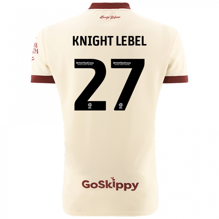 Niño Camiseta Jamie Knight-Lebel #27 Crema Blanco 2ª Equipación 2024/25 La Camisa