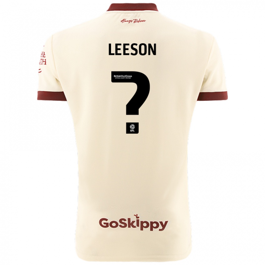 Niño Camiseta Harry Leeson #0 Crema Blanco 2ª Equipación 2024/25 La Camisa