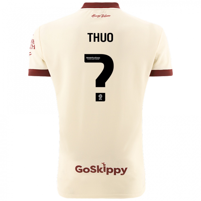 Niño Camiseta Mark Thuo #0 Crema Blanco 2ª Equipación 2024/25 La Camisa