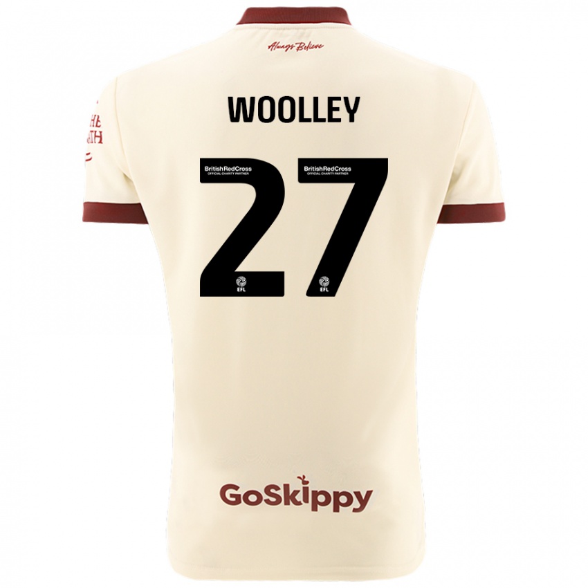 Niño Camiseta Jesse Woolley #27 Crema Blanco 2ª Equipación 2024/25 La Camisa