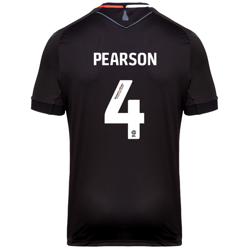 Niño Camiseta Ben Pearson #4 Negro 2ª Equipación 2024/25 La Camisa