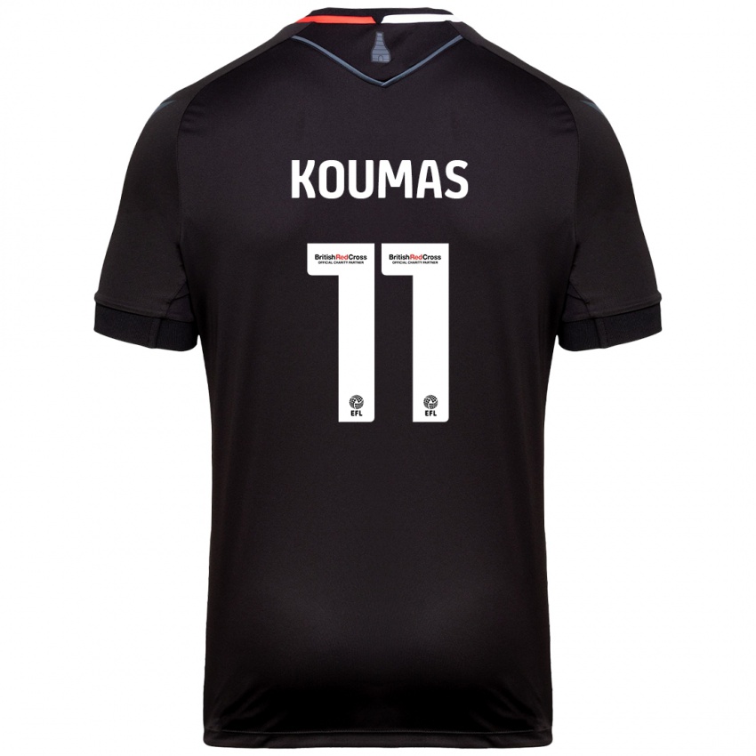 Niño Camiseta Lewis Koumas #11 Negro 2ª Equipación 2024/25 La Camisa