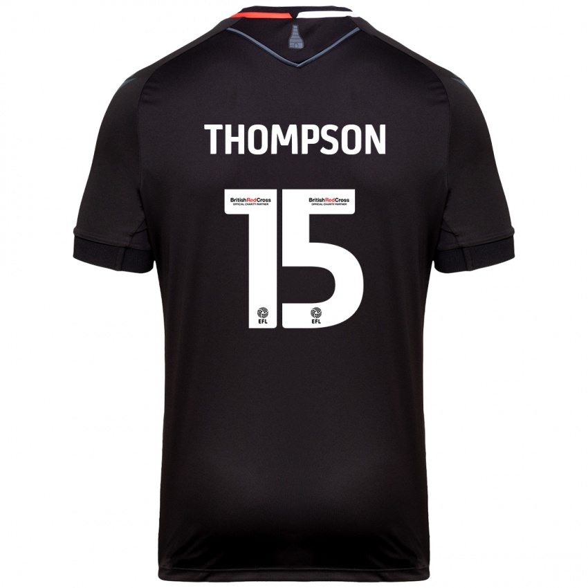 Niño Camiseta Jordan Thompson #15 Negro 2ª Equipación 2024/25 La Camisa