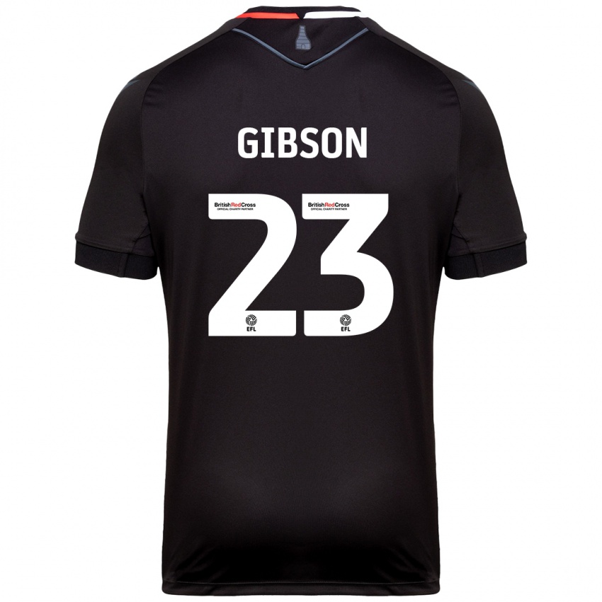 Niño Camiseta Ben Gibson #23 Negro 2ª Equipación 2024/25 La Camisa