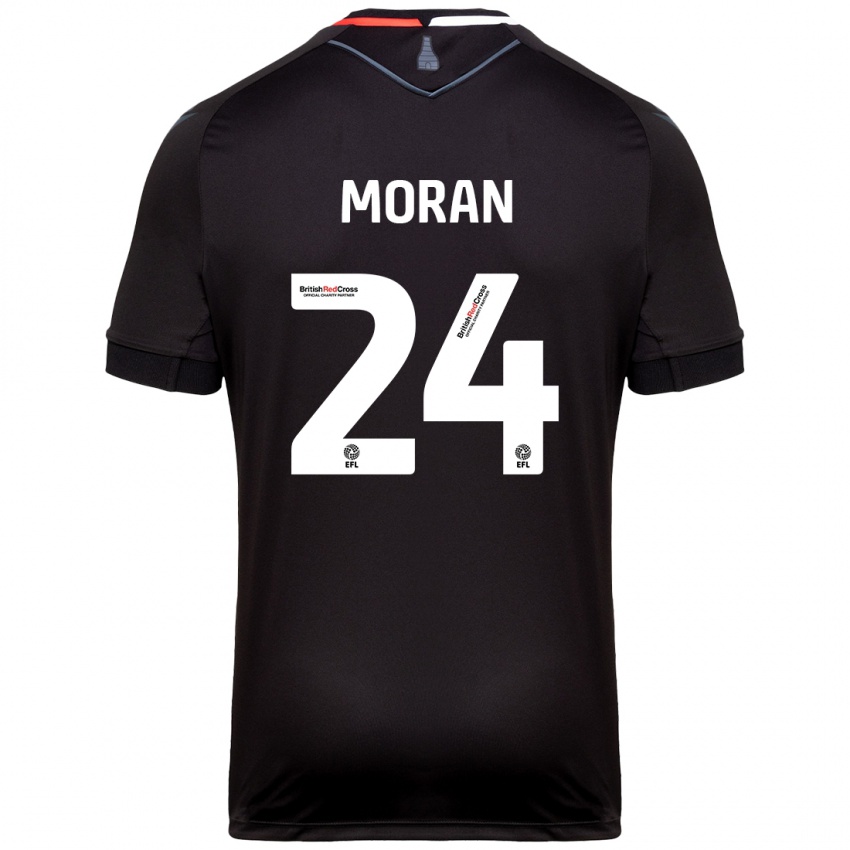 Niño Camiseta Andrew Moran #24 Negro 2ª Equipación 2024/25 La Camisa