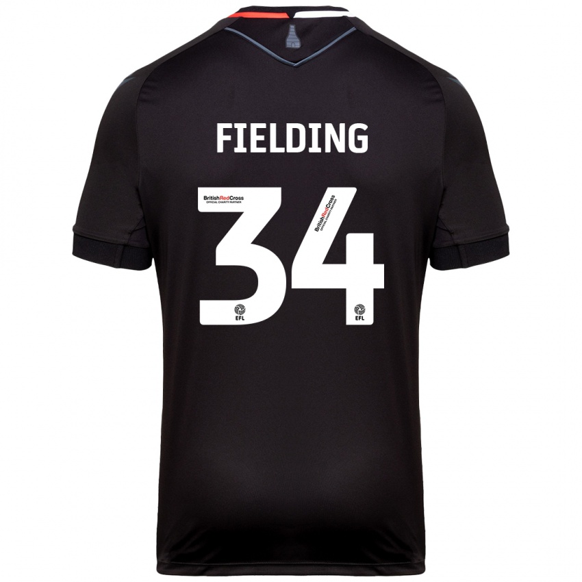 Niño Camiseta Frank Fielding #34 Negro 2ª Equipación 2024/25 La Camisa