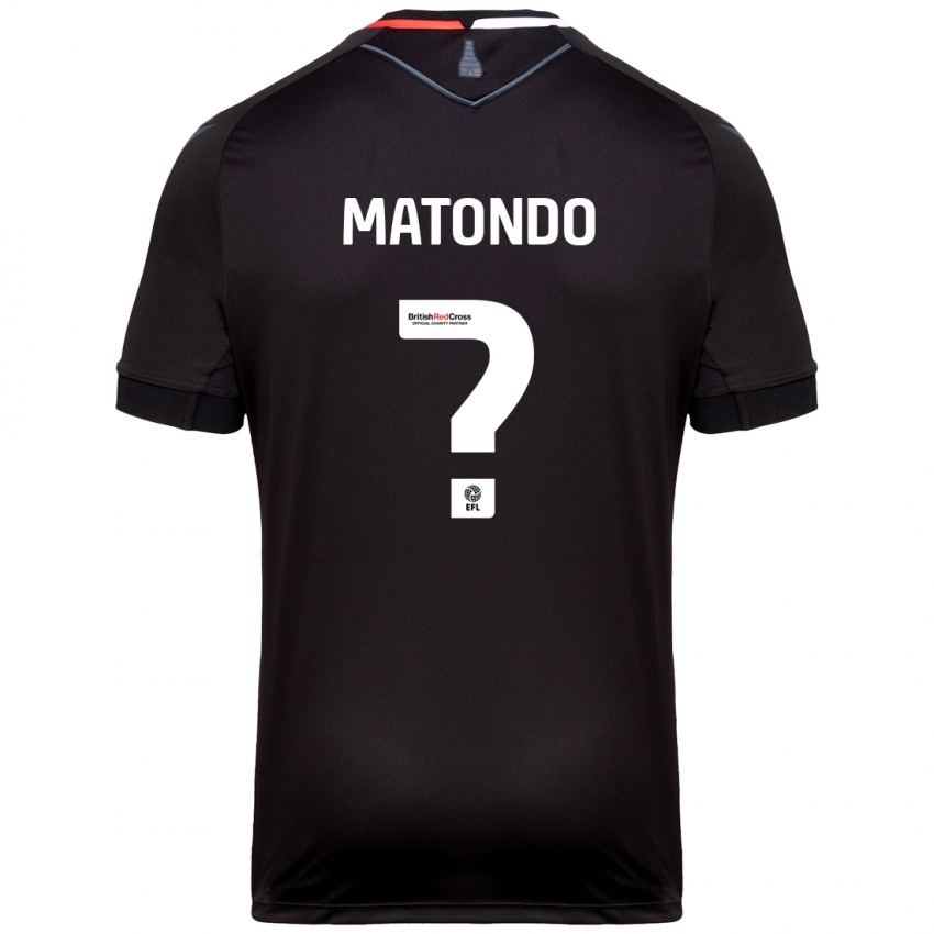 Niño Camiseta Japhet Matondo #0 Negro 2ª Equipación 2024/25 La Camisa