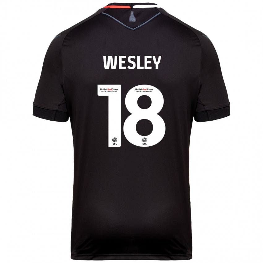 Niño Camiseta Wesley Moraes #18 Negro 2ª Equipación 2024/25 La Camisa