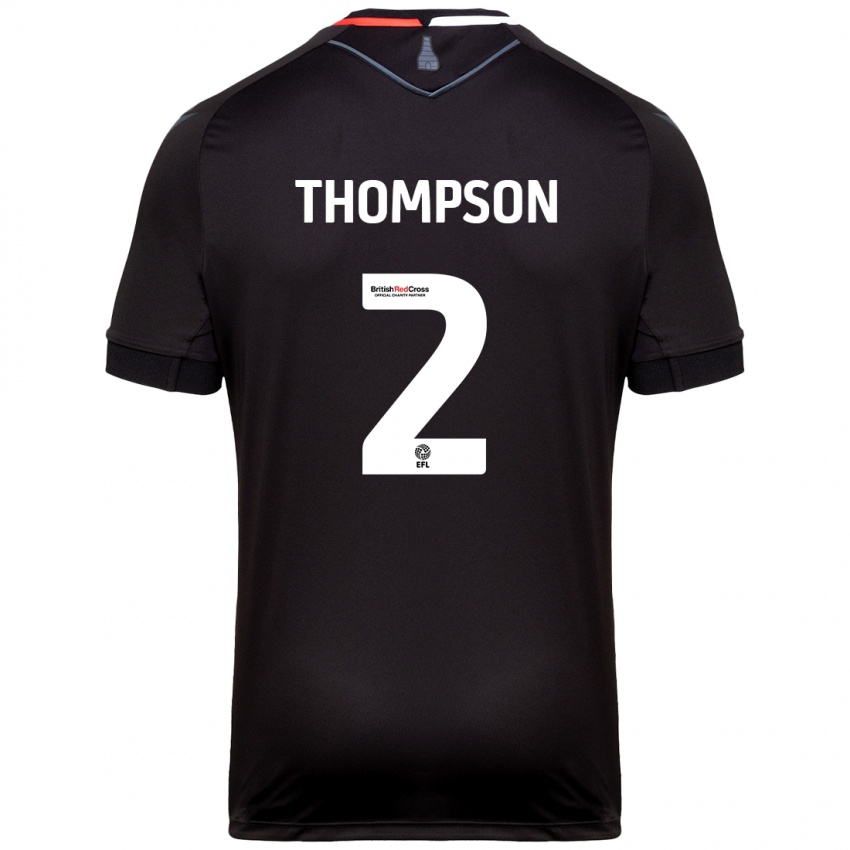 Niño Camiseta Sophie Thompson #2 Negro 2ª Equipación 2024/25 La Camisa