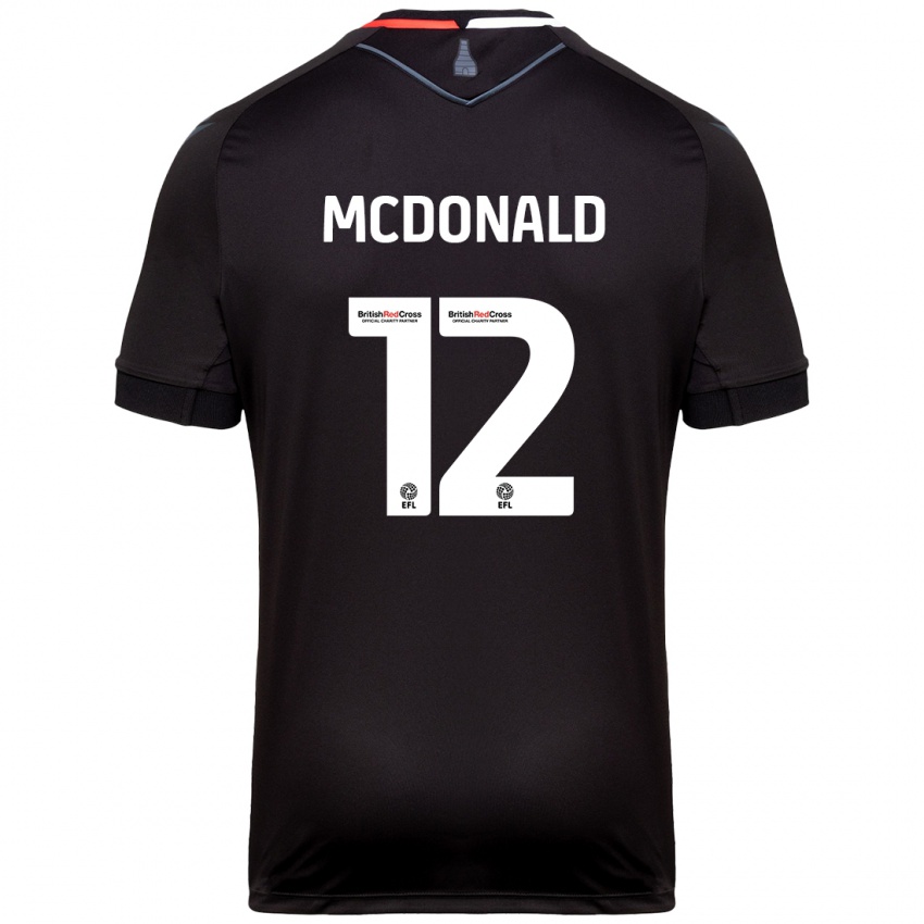 Niño Camiseta Kayleigh Mcdonald #12 Negro 2ª Equipación 2024/25 La Camisa