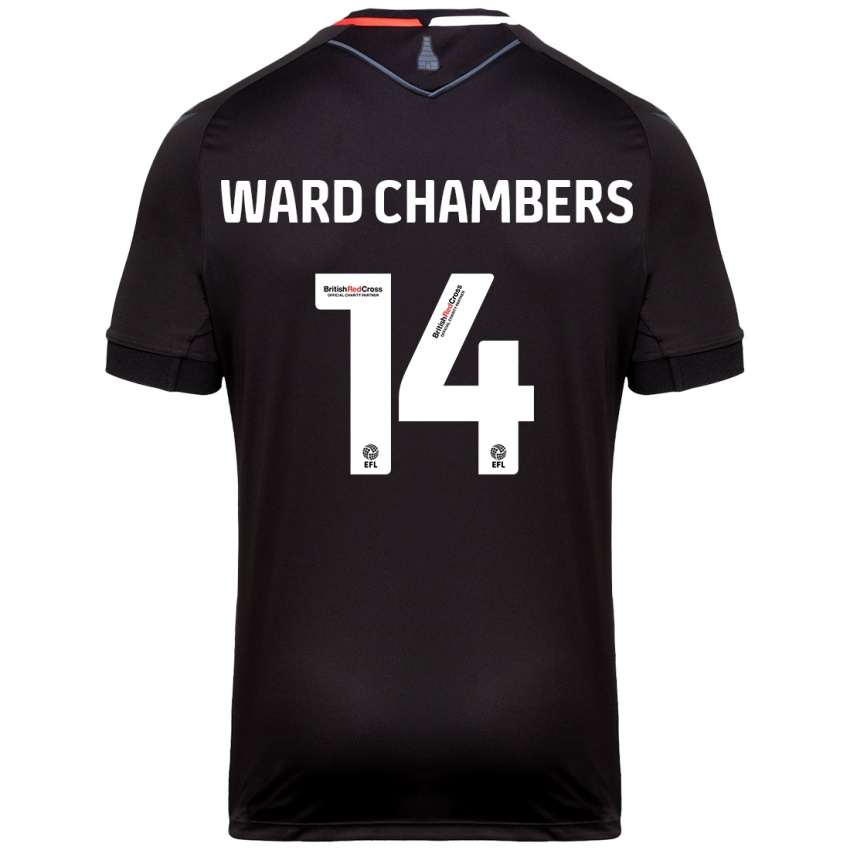 Niño Camiseta Courtnay Ward-Chambers #14 Negro 2ª Equipación 2024/25 La Camisa