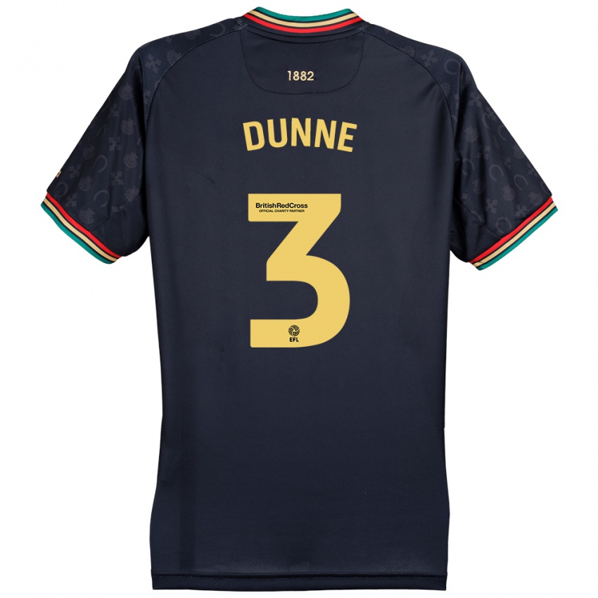 Niño Camiseta Jimmy Dunne #3 Azul Marino Oscuro 2ª Equipación 2024/25 La Camisa