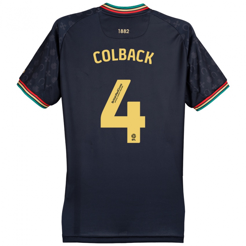 Niño Camiseta Jack Colback #4 Azul Marino Oscuro 2ª Equipación 2024/25 La Camisa