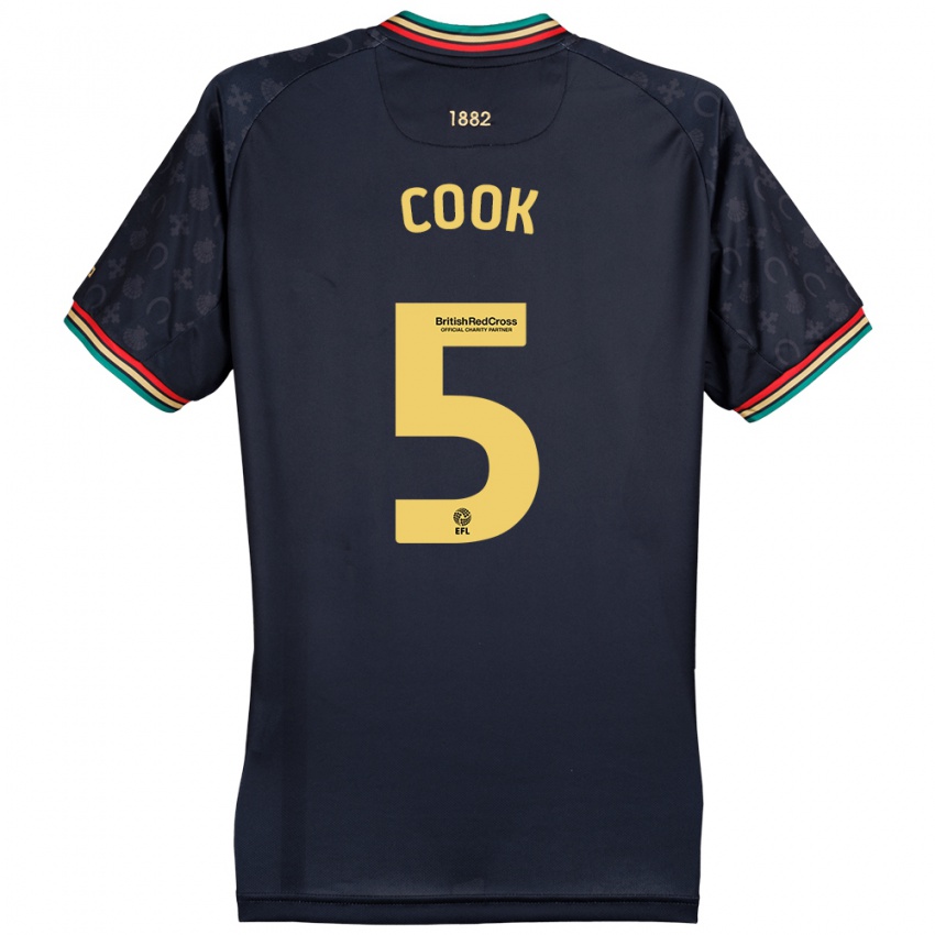 Niño Camiseta Steve Cook #5 Azul Marino Oscuro 2ª Equipación 2024/25 La Camisa