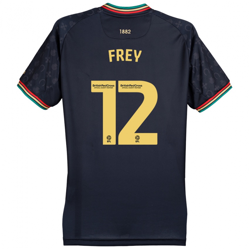 Niño Camiseta Michael Frey #12 Azul Marino Oscuro 2ª Equipación 2024/25 La Camisa