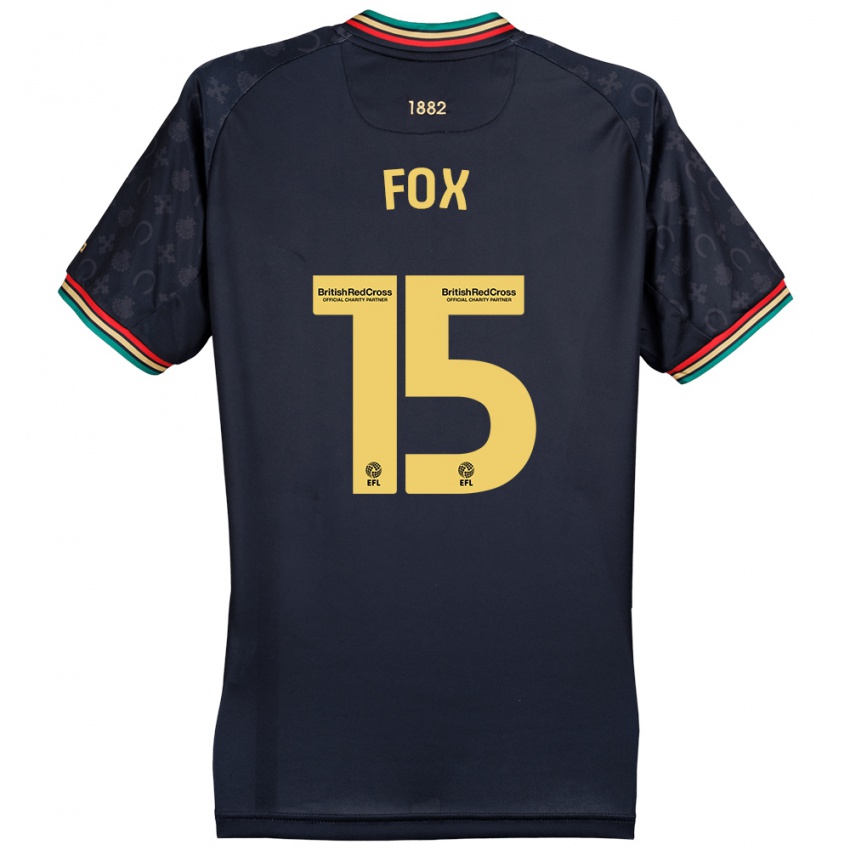 Niño Camiseta Morgan Fox #15 Azul Marino Oscuro 2ª Equipación 2024/25 La Camisa